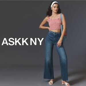 Brighton Raw Hem High Waist Wide Leg Jeans 27 NWOT